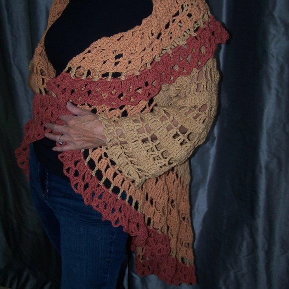 Hand Made Cotton Long Cardigan Boho Inspired - Picture 6 of 6